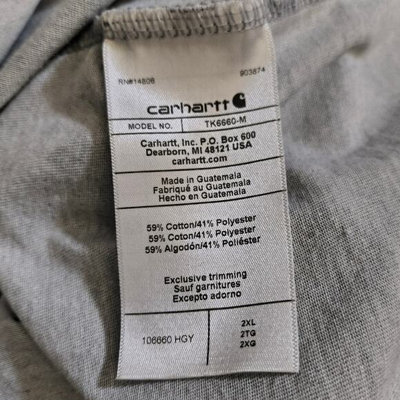 Carhartt Force Relaxed Fit Gray 2XL - Picture 7 of 7